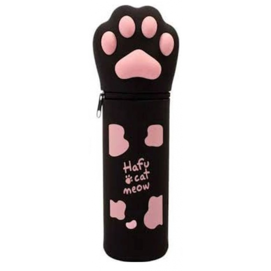 Κασετίνα Σιλικόνης - Black Hafu Cat Meow